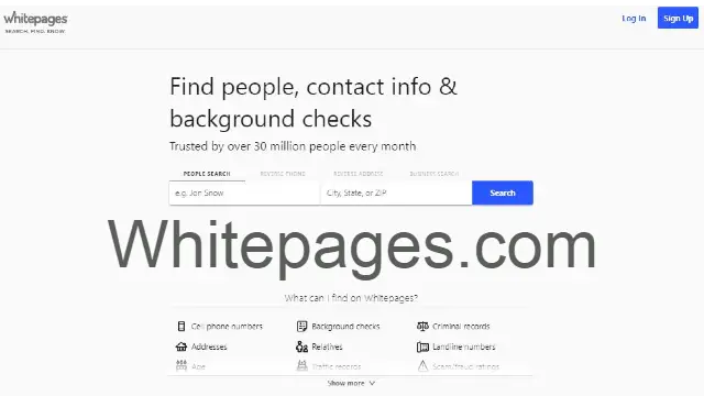 Whitepages the best skip tracing websites